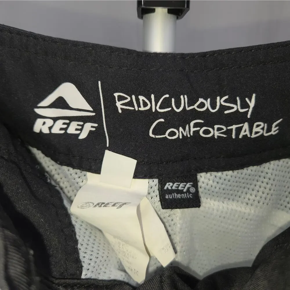 Reef Board Shorts Mens 32‎ Surf Swim Trunks Beach Quick Dry Blue White Black - Picture 5 of 13